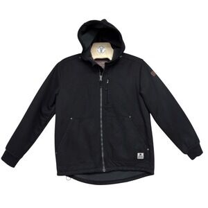 Rugged Elements Men's Fleece Lined Work Jacket Black Size M Hooded